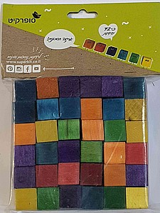 קוביות עץ צבעוני 72 יח' קוביות עץ צבעוני 72 יח'