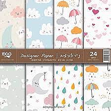 סקרפבוק 20*20 ס"מ 120 גרם 24 דפים - חורף סקרפבוק 20*20 ס"מ 120 גרם 24 דפים - חורף