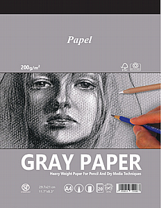 בלוק A4 GRAY PAPER בלוק A4 GRAY PAPER