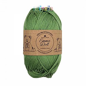 חוט כותנה אמה דול 100 גרם - ירוק 162 EMMA DOLL חוט כותנה אמה דול 100 גרם - ירוק 162 EMMA DOLL