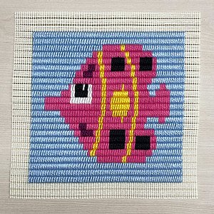 ערכת רקמה תך קצר 20X20 - דג ורוד ערכת רקמה תך קצר 20X20 - דג ורוד