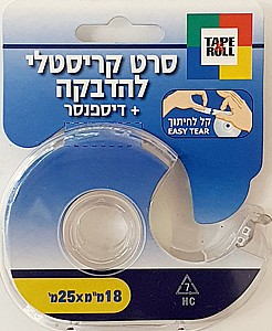 סלוטייפ שקוף 19/25 +דיספנסר סלוטייפ שקוף 19/25 +דיספנסר