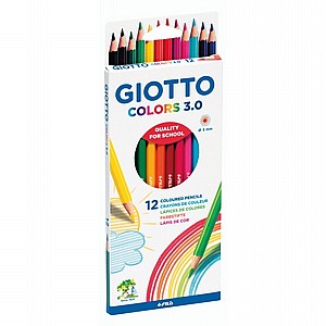 סט עפרונות צבעוניים 3 מ"מ 12 גוונים GIOTTO סט עפרונות צבעוניים 3 מ"מ 12 גוונים GIOTTO
