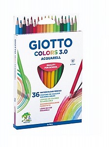סט עפרונות צבעוניים אקוורל 36 יח' GIOTTO סט עפרונות צבעוניים אקוורל 36 יח' GIOTTO