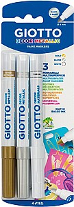 טוש דקור GIOTTO מטאלי זהב -כסף-לבן טוש דקור GIOTTO מטאלי זהב -כסף-לבן