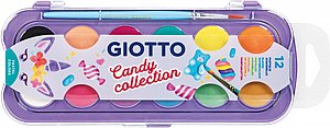 צבעי מים פסטל 12 גוונים עם מכחול ג'יאוטו Giotto Candy Collection צבעי מים פסטל 12 גוונים עם מכחול ג'יאוטו Giotto Candy Collection