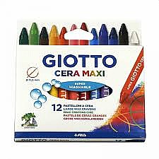 צבעי שעווה עבים 12 יח' GIOTTO צבעי שעווה עבים 12 יח' GIOTTO