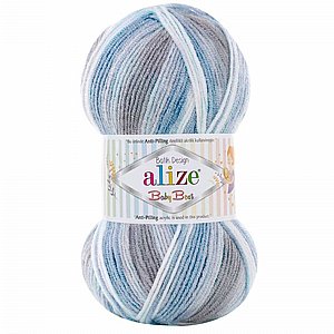 צמר בייבי בסט באטיק - אפור תכלת 7540 - Baby Best Batik צמר בייבי בסט באטיק - אפור תכלת 7540 - Baby Best Batik