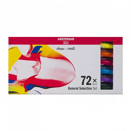 ������� �� ���� ������� ������ 72�20 �"� - Amsterdam General Selection Acrylic Paint Set