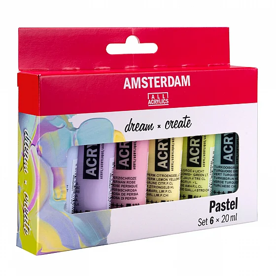 ������� �� ���� ������� ���� 6�20 �"� - Amsterdam Pastel Acrylic Paint Set