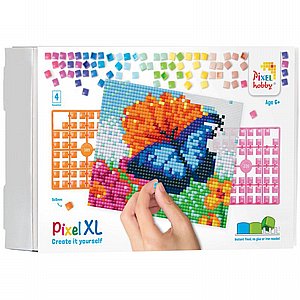 תבניות פיקסל XL הובי 4 - פרפר כחול פיקסלים גדולים תבניות פיקסל XL הובי 4 - פרפר כחול פיקסלים גדולים