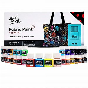 סט צבעי בד 36 גוונים 20 מ"ל – Mont Marte Fabric Paint Set סט צבעי בד 36 גוונים 20 מ"ל – Mont Marte Fabric Paint Set