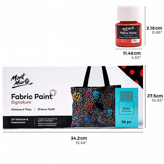  �� ���� �� 36 ������ 20 �"� � Mont Marte Fabric Paint Set  